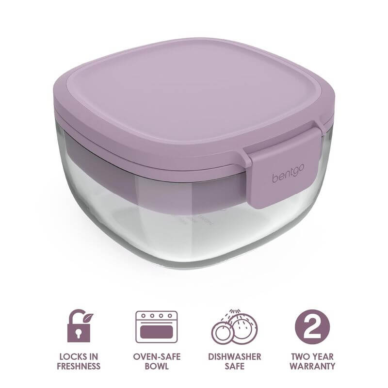 3 Compartment Lunch Box Lavender - LIFESTYLE - Lunch - Soko and Co