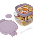 3 Compartment Lunch Box Lavender - LIFESTYLE - Lunch - Soko and Co