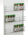 3 Tier Wall Mounted Spice Rack Chrome - KITCHEN - Spice Racks - Soko and Co