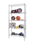 5 Tier Adjustable Heavy Duty Shelving Unit Chrome - HOME STORAGE - Shelves and Cabinets - Soko and Co