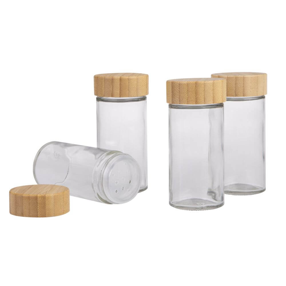 85mL Glass Spice Jar with Bamboo Lid - KITCHEN - Food Containers - Soko and Co