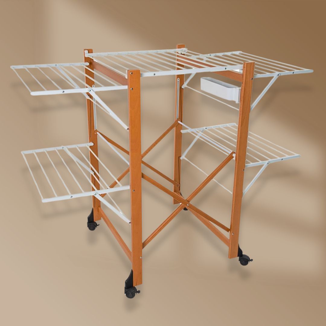 Aliante Clothes Airer Cherry Wood - LAUNDRY - Airers - Soko and Co