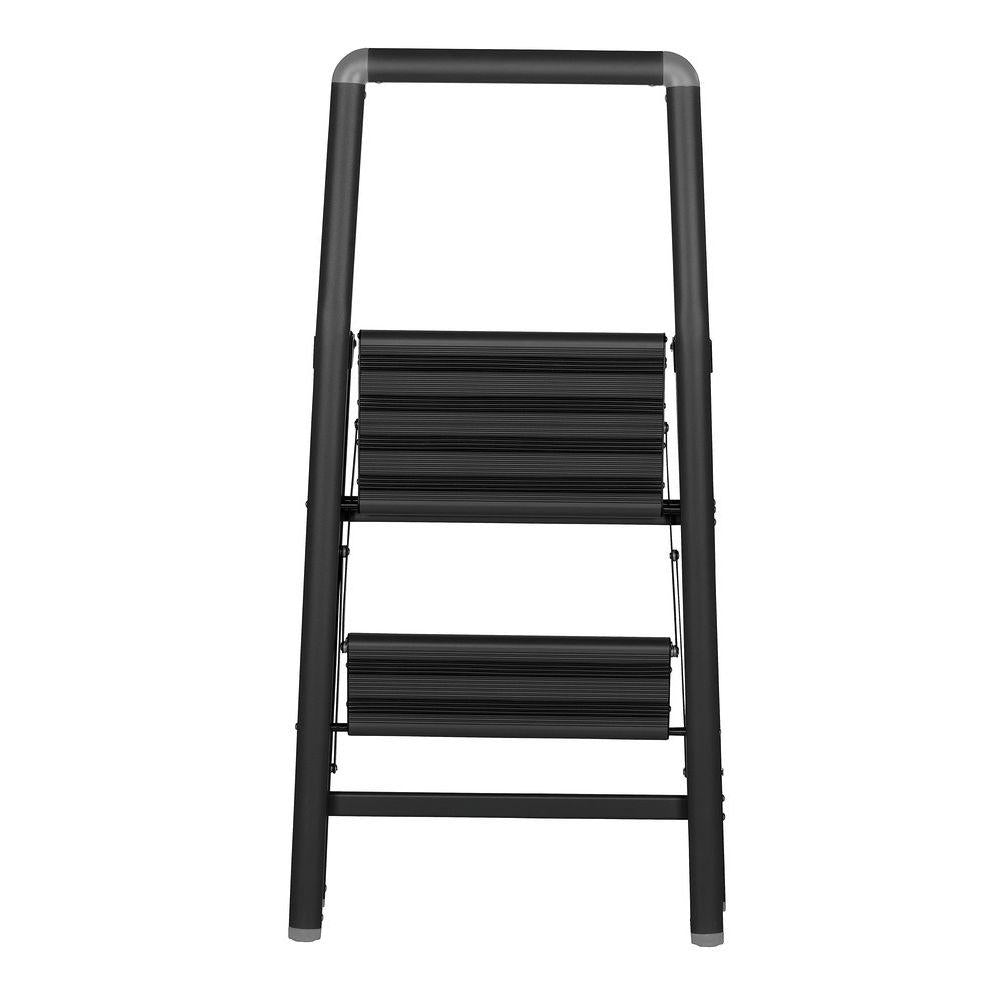 Alu Design 2 Step Compact Step Ladder Black - LAUNDRY - Ladders - Soko and Co