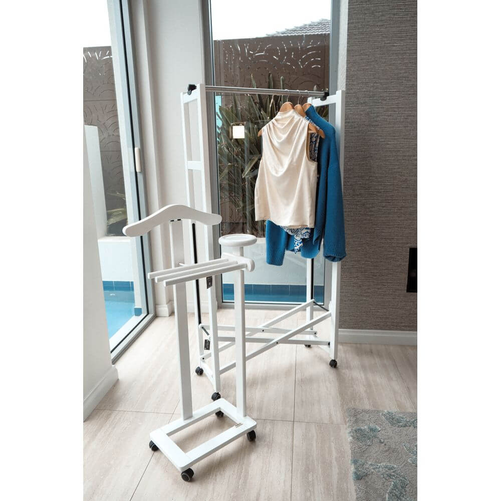 Antimo Clothes Valet Stand White - WARDROBE - Storage - Soko and Co