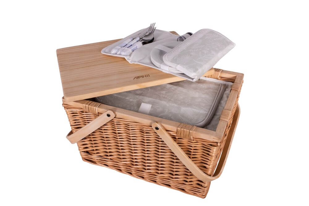 Avanti 4 Person Wood Top Picnic Basket Flora - LIFESTYLE - Picnic - Soko and Co