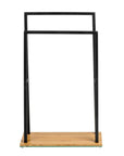 Bambusa 2 Rail Freestanding Towel Rack Matte Black - BATHROOM - Towel Racks - Soko and Co