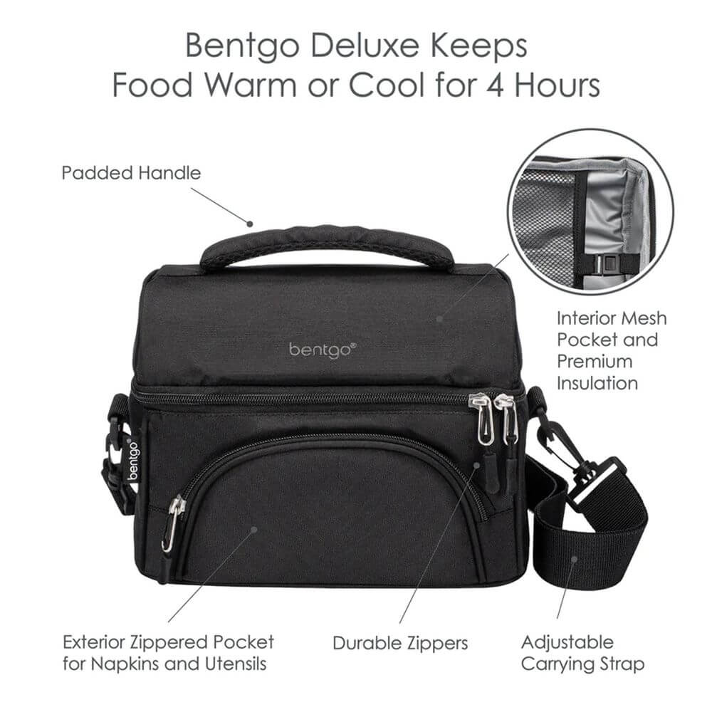 Bentgo Deluxe Insulated Lunch Bag Carbon Black - LIFESTYLE - Lunch - Soko and Co