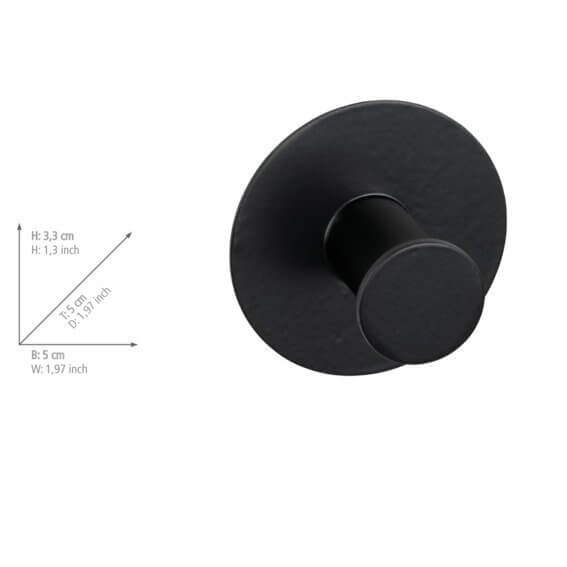 Celano Turbo Lock Hook Matte Black - BATHROOM - Suction - Soko and Co