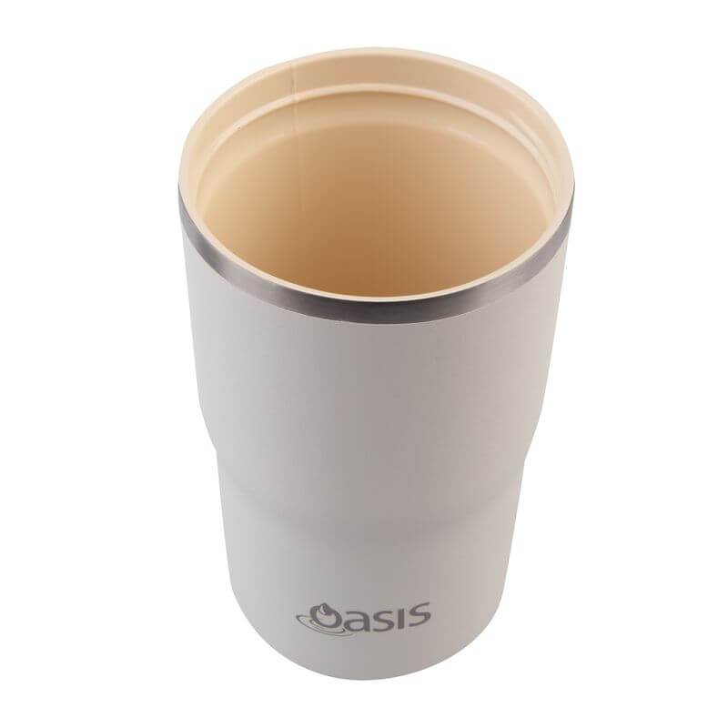 Ceramic Lined Insulated Travel Mug 480mL Alabaster - LIFESTYLE - Coffee Mugs - Soko and Co