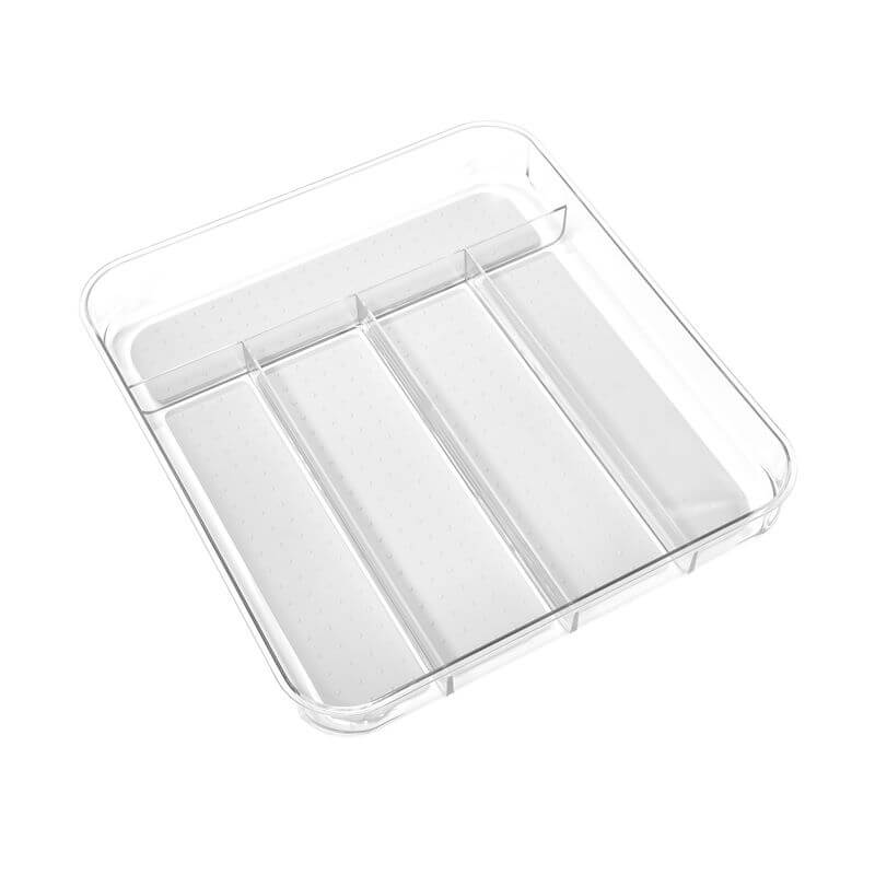 Clear Soft Grip 5 Compartment Cutlery Tray - KITCHEN - Cutlery Trays - Soko and Co