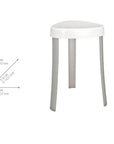 Corrente Aluminium Shower Stool White - BATHROOM - Safety - Soko and Co