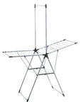 Deluxe A-Frame Clothes Airer with Top Hanging Rail Grey - LAUNDRY - Airers - Soko and Co