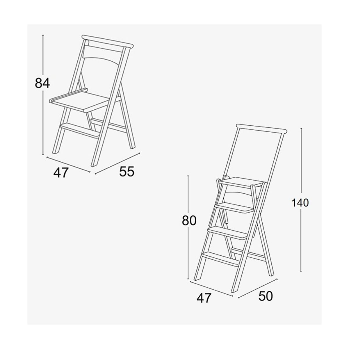 Eletta Ladder Chair Cherry Wood - LAUNDRY - Ladders - Soko and Co