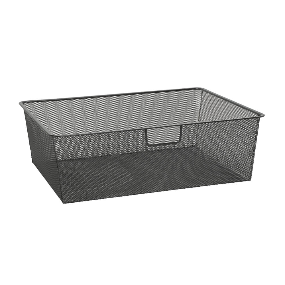 Elfa Mesh Basket for Gliding Drawer Frame W: 60 D: 40 H: 18 Graphite - ELFA - Gliding Drawers and Racks - Soko and Co