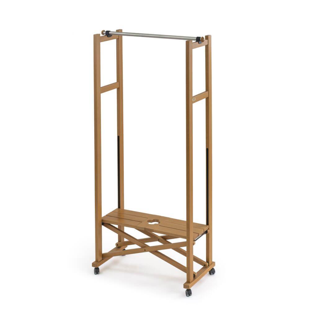 Elios Expandable Garment Rack Cherry Wood - WARDROBE - Garment Racks - Soko and Co