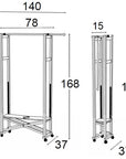 Elios Expandable Garment Rack Cherry Wood - WARDROBE - Garment Racks - Soko and Co