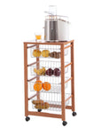 Gingerone Kitchen Trolley Cherry Wood - HOME STORAGE - Storage Trolleys - Soko and Co