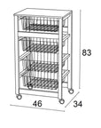 Gingerone Kitchen Trolley Cherry Wood - HOME STORAGE - Storage Trolleys - Soko and Co