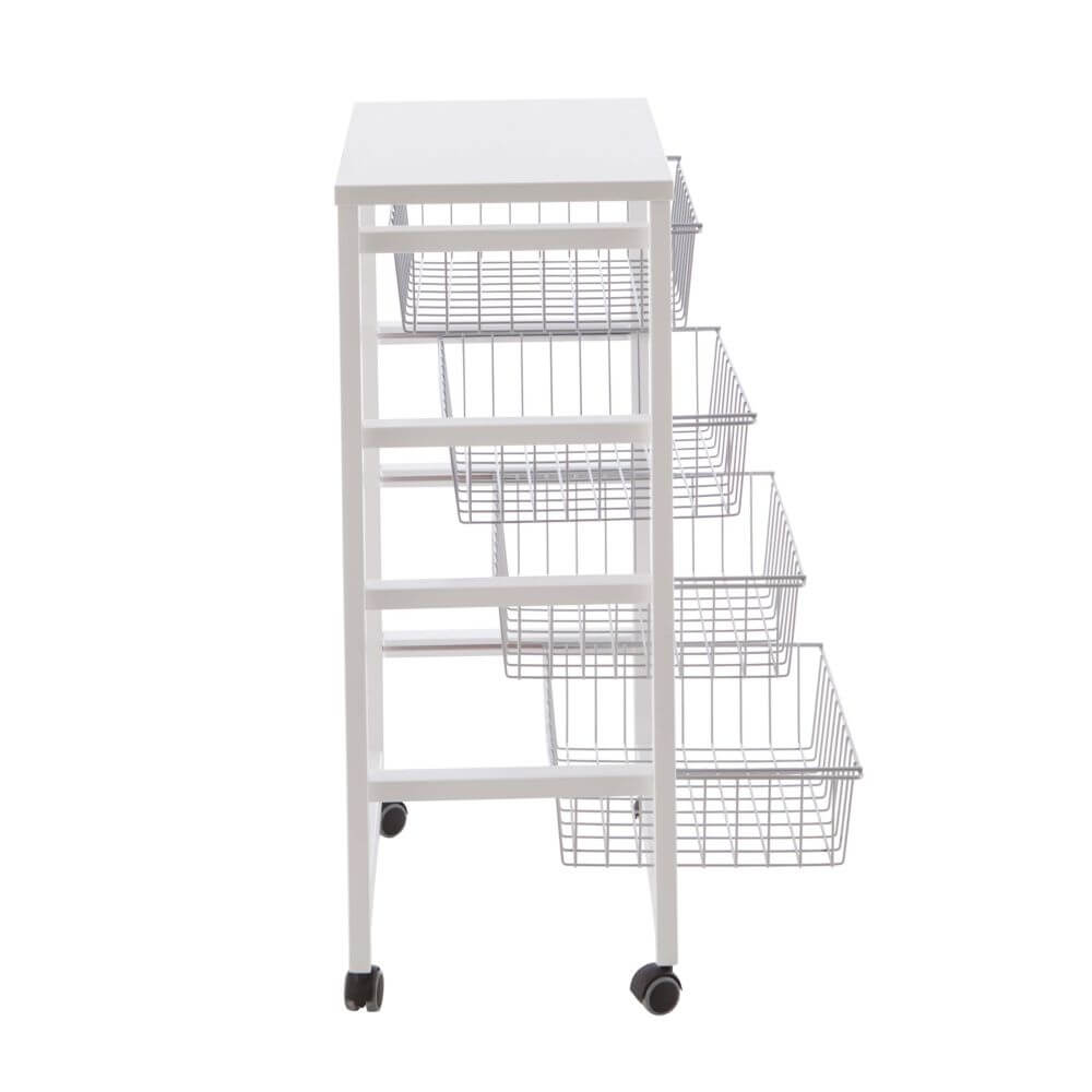 Gingerone Kitchen Trolley White - HOME STORAGE - Storage Trolleys - Soko and Co