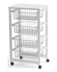 Gingerone Kitchen Trolley White - HOME STORAGE - Storage Trolleys - Soko and Co