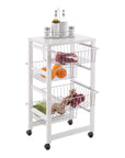 Gingerone Kitchen Trolley White - HOME STORAGE - Storage Trolleys - Soko and Co