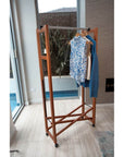 Giulius Garment Rack Cherry Wood - WARDROBE - Garment Racks - Soko and Co