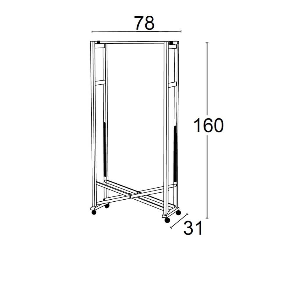 Giulius Garment Rack Cherry Wood - WARDROBE - Garment Racks - Soko and Co