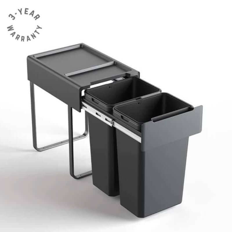 Heavy Duty 52L Pull Out Kitchen Bin with Soft Close Glider - KITCHEN - Bins - Soko and Co