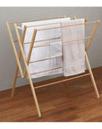 Heavy Duty W-Frame Bamboo Clothes Airer - LAUNDRY - Airers - Soko and Co