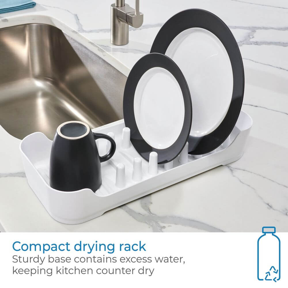 iDesign Compact Dish Rack White - KITCHEN - Sink - Soko and Co