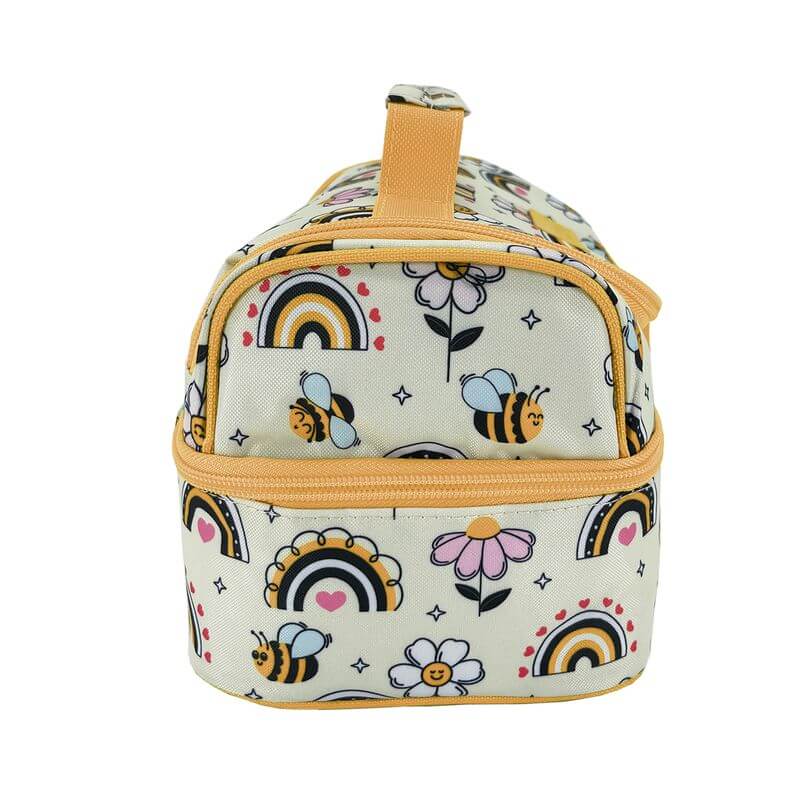 Insulated 2 Compartment Kids Lunch Bag Busy Bees - LIFESTYLE - Lunch - Soko and Co