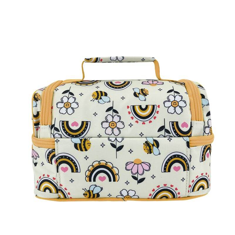 Insulated 2 Compartment Kids Lunch Bag Busy Bees - LIFESTYLE - Lunch - Soko and Co