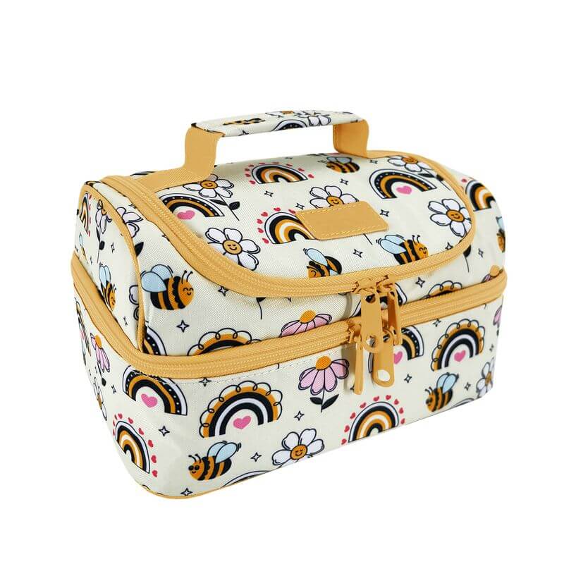 Insulated 2 Compartment Kids Lunch Bag Busy Bees - LIFESTYLE - Lunch - Soko and Co