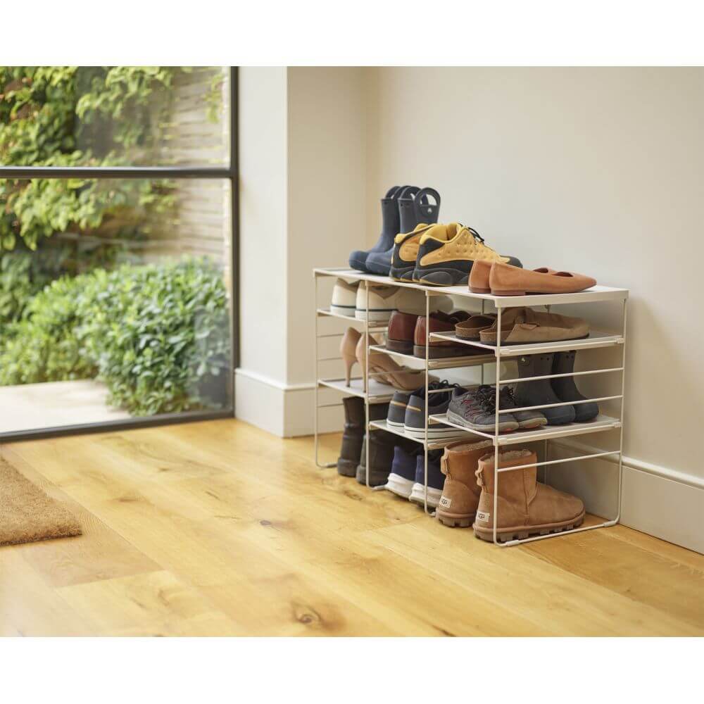 Joseph Joseph Adjustable Shoe Rack Ecru - WARDROBE - Shoe Storage - Soko and Co