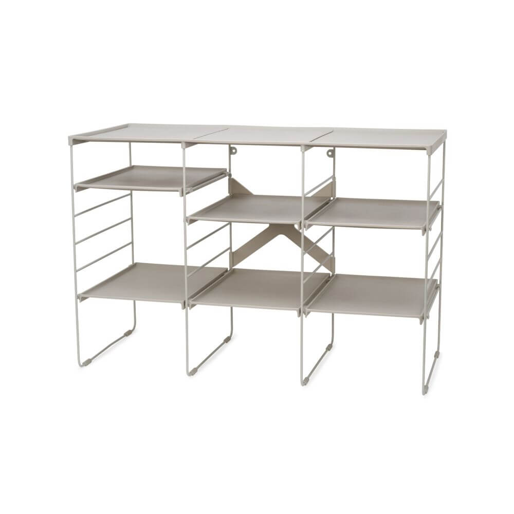 Joseph Joseph Adjustable Shoe Rack Large Ecru - WARDROBE - Shoe Storage - Soko and Co