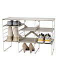 Joseph Joseph Adjustable Shoe Rack Large Ecru - WARDROBE - Shoe Storage - Soko and Co