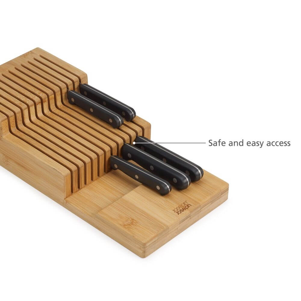 Joseph Joseph Bamboo 2-Tier Knife Organiser Large - KITCHEN - Cutlery Trays - Soko and Co