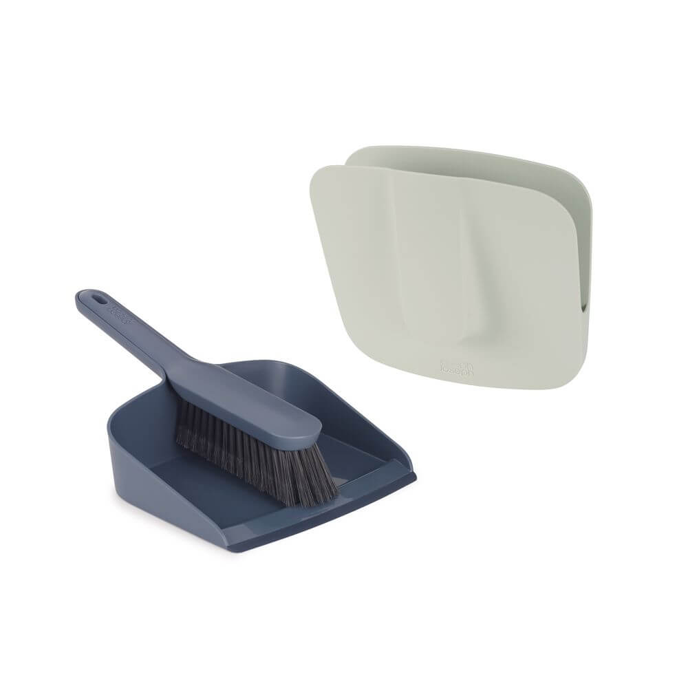 Joseph Joseph CleanStore Wall Mounted Dustpan & Brush Blue - LAUNDRY - Cleaning - Soko and Co