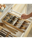 Joseph Joseph DrawerStore Wide Compact Cutlery Tray Bamboo - KITCHEN - Cutlery Trays - Soko and Co