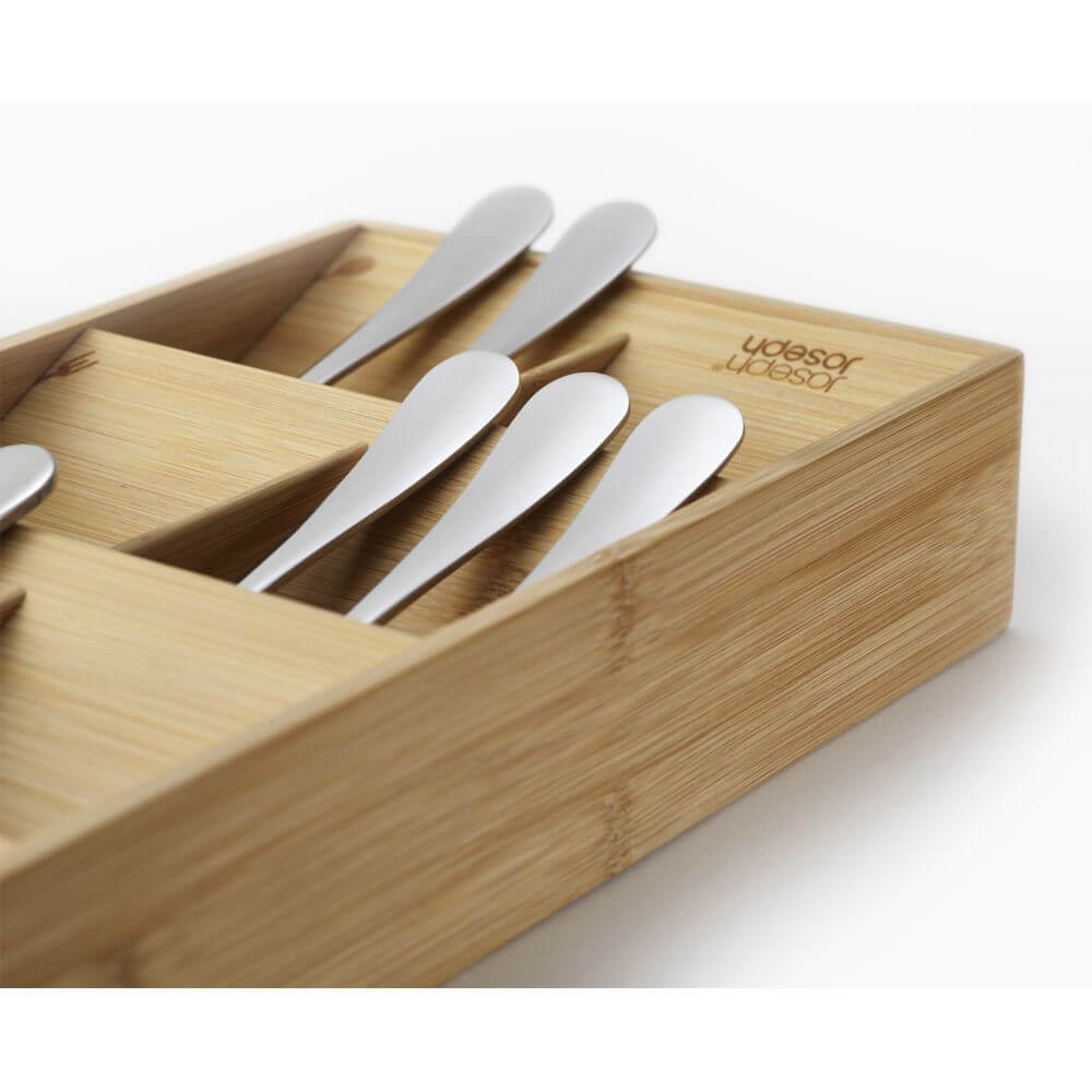 Joseph Joseph DrawerStore Wide Compact Cutlery Tray Bamboo - KITCHEN - Cutlery Trays - Soko and Co