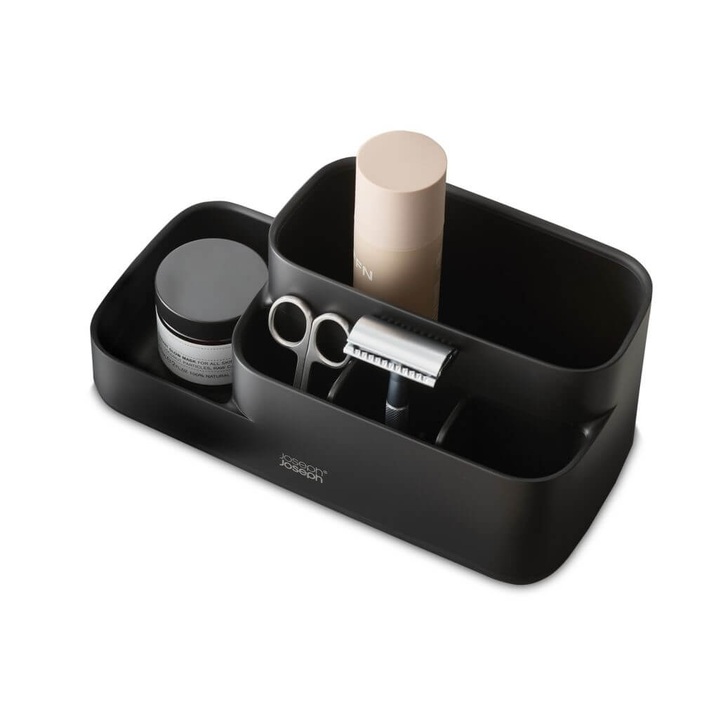 Joseph Joseph EasyStore Bathroom Storage Caddy Matte Black - BATHROOM - Toothbrush Holders - Soko and Co