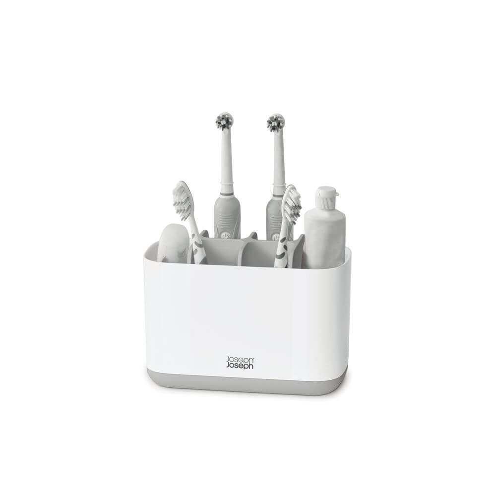 Joseph Joseph EasyStore Large Toothbrush Caddy Grey - BATHROOM - Toothbrush Holders - Soko and Co