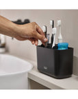 Joseph Joseph EasyStore Toothbrush Caddy Large Matte Black - BATHROOM - Toothbrush Holders - Soko and Co