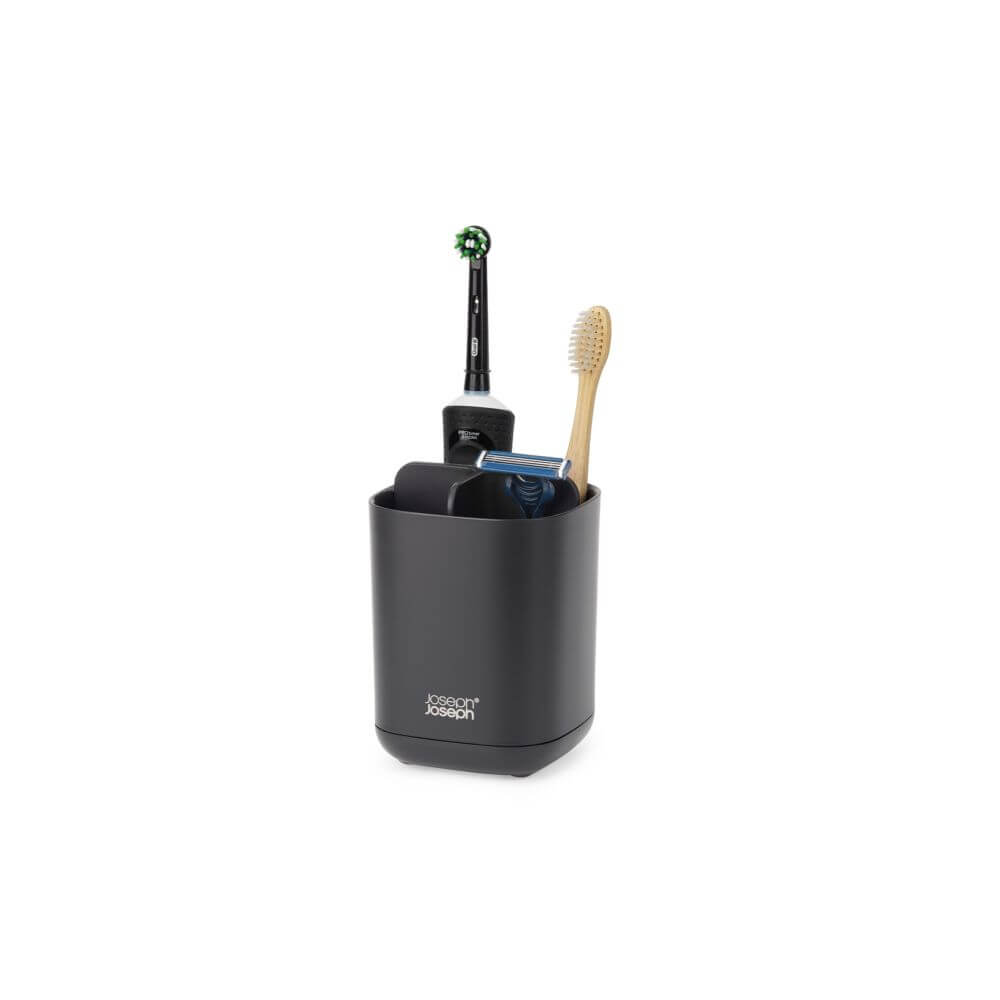 Joseph Joseph EasyStore Toothbrush Caddy Matte Black - BATHROOM - Toothbrush Holders - Soko and Co