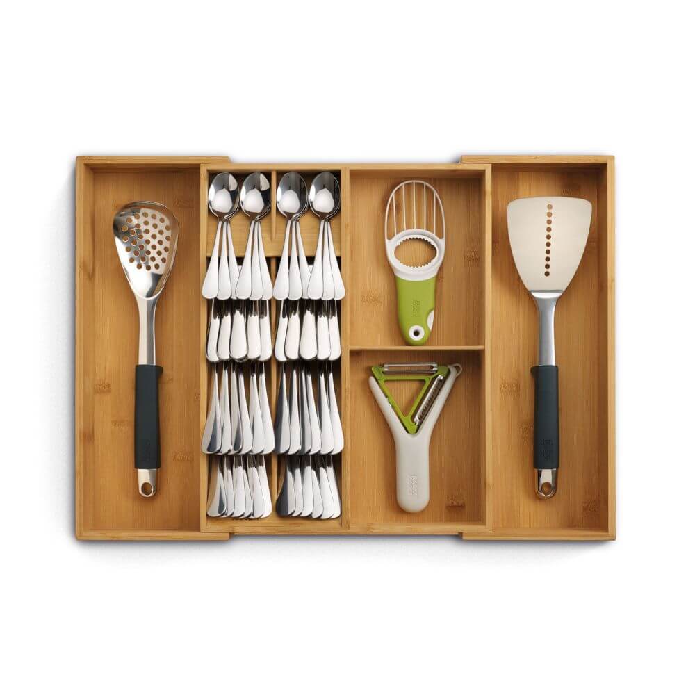 Joseph Joseph Expandable Bamboo Cutlery and Utensil Organiser - KITCHEN - Cutlery Trays - Soko and Co