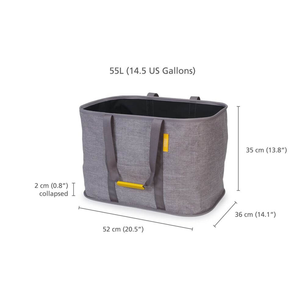 Joseph Joseph Hold-All Max 55L Collapsible Laundry Basket Grey - LAUNDRY - Baskets and Trolleys - Soko and Co