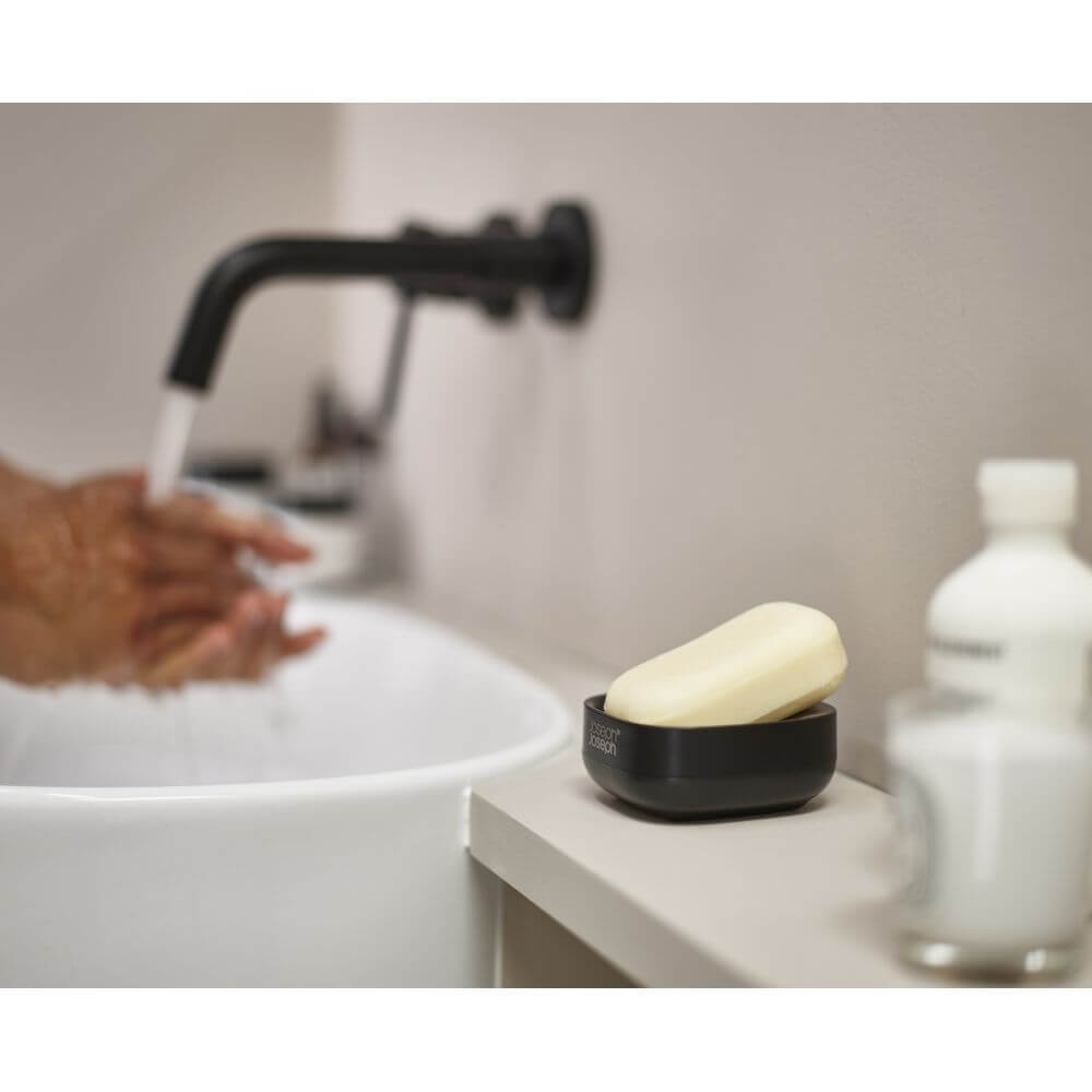 Joseph Joseph Slim Compact Soap Dish Matte Black - BATHROOM - Soap Dispensers and Trays - Soko and Co