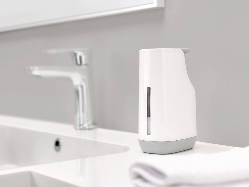 Joseph Joseph Slim Compact Soap Dispenser Grey - BATHROOM - Soap Dispensers and Trays - Soko and Co