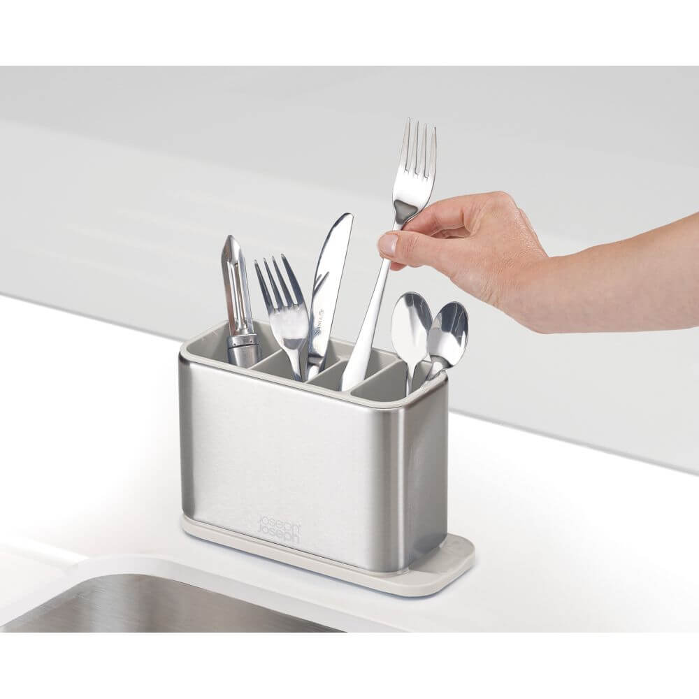 Joseph Joseph Surface Stainless Steel Cutlery Drainer Stone - KITCHEN - Sink - Soko and Co