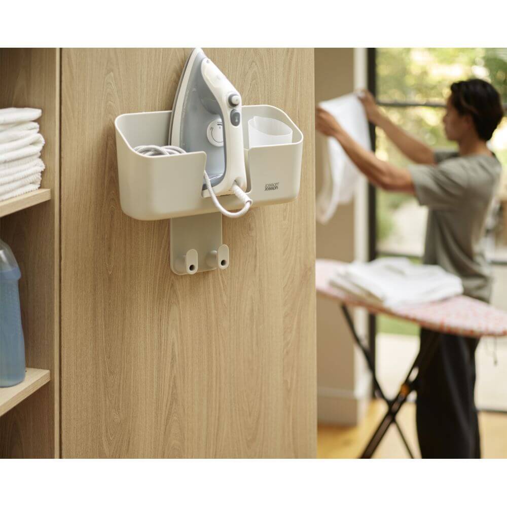 Joseph Joseph Wall Mounted Iron and Board Caddy Ecru - LAUNDRY - Ironing - Soko and Co